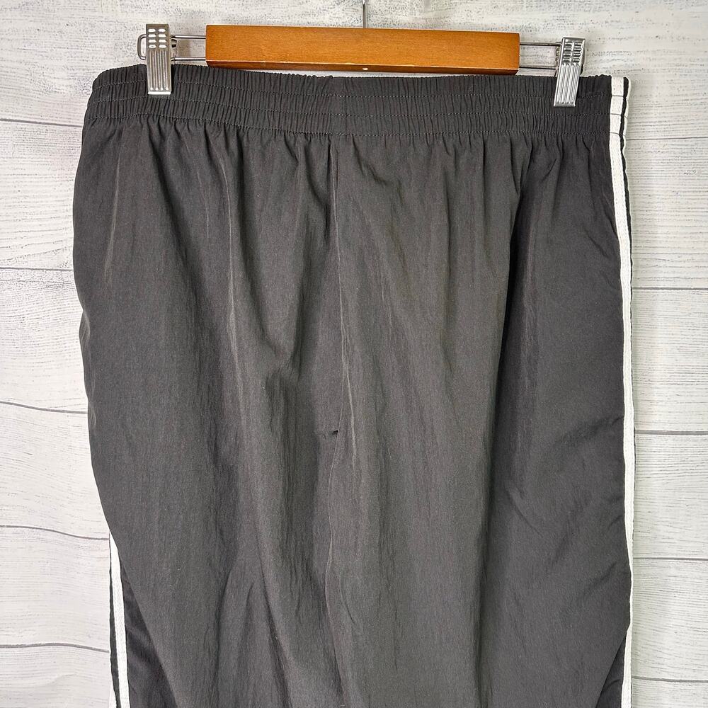 Cali 1850 Womens sz Large Erica Bow Stripe Wide Leg Track Pants Streetwear Black - Picture 8 of 12